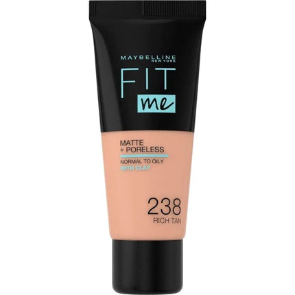 Fit Me Matte & Poreless Foundation 238 Rich Tan - FitnessFlow